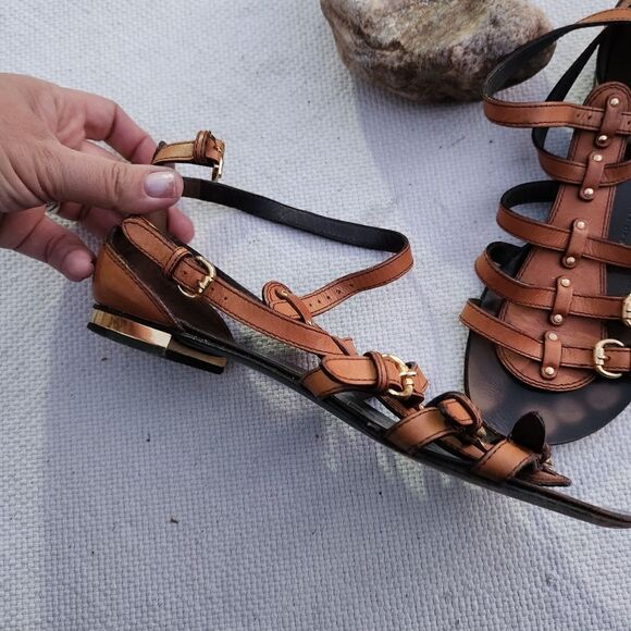 Giuseppe Zanotti brown short gladiator style sandals - Picture 6 of 8